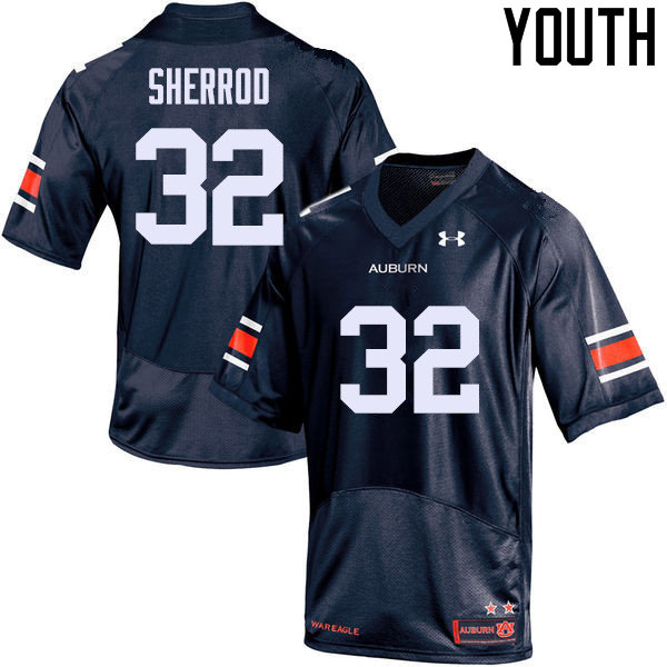 Youth Auburn Tigers #32 Sam Sherrod College Football Jerseys Sale-Navy
